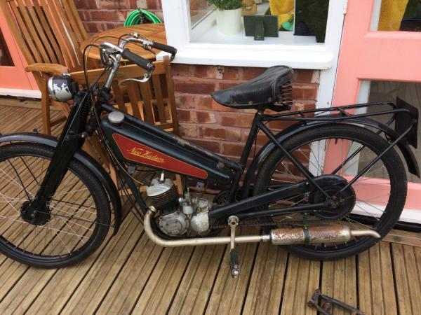 1950 autocycle with 1955 engine for sale.
