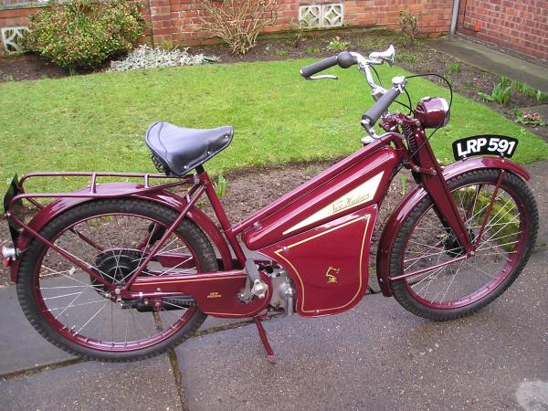 A very nice example of a 1953 Autocycle.