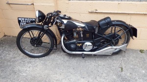 1931 350cc ohv New Hudson for sale.